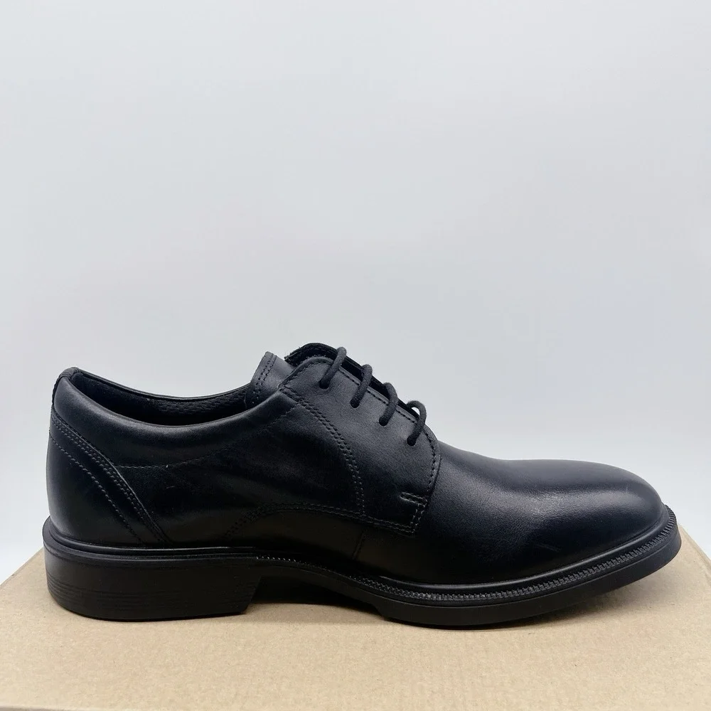 Ecco Maitland Hydromax Men's Casual Derby Shoes Black Leather EU 42 US 8 - 8.5